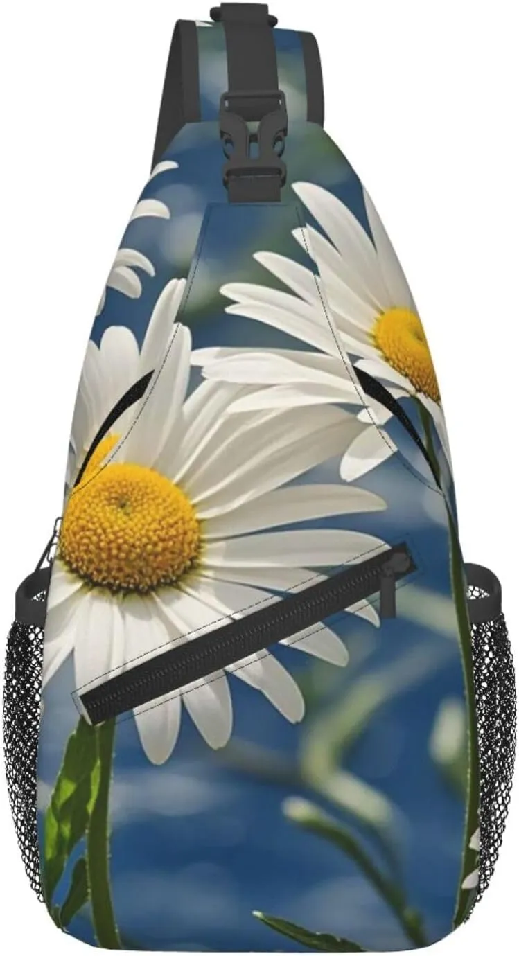 Sling Bag for Men Women Crossbody Backpack Beautiful Daisies Crossbody Bag Chest Bag for Travel Sport