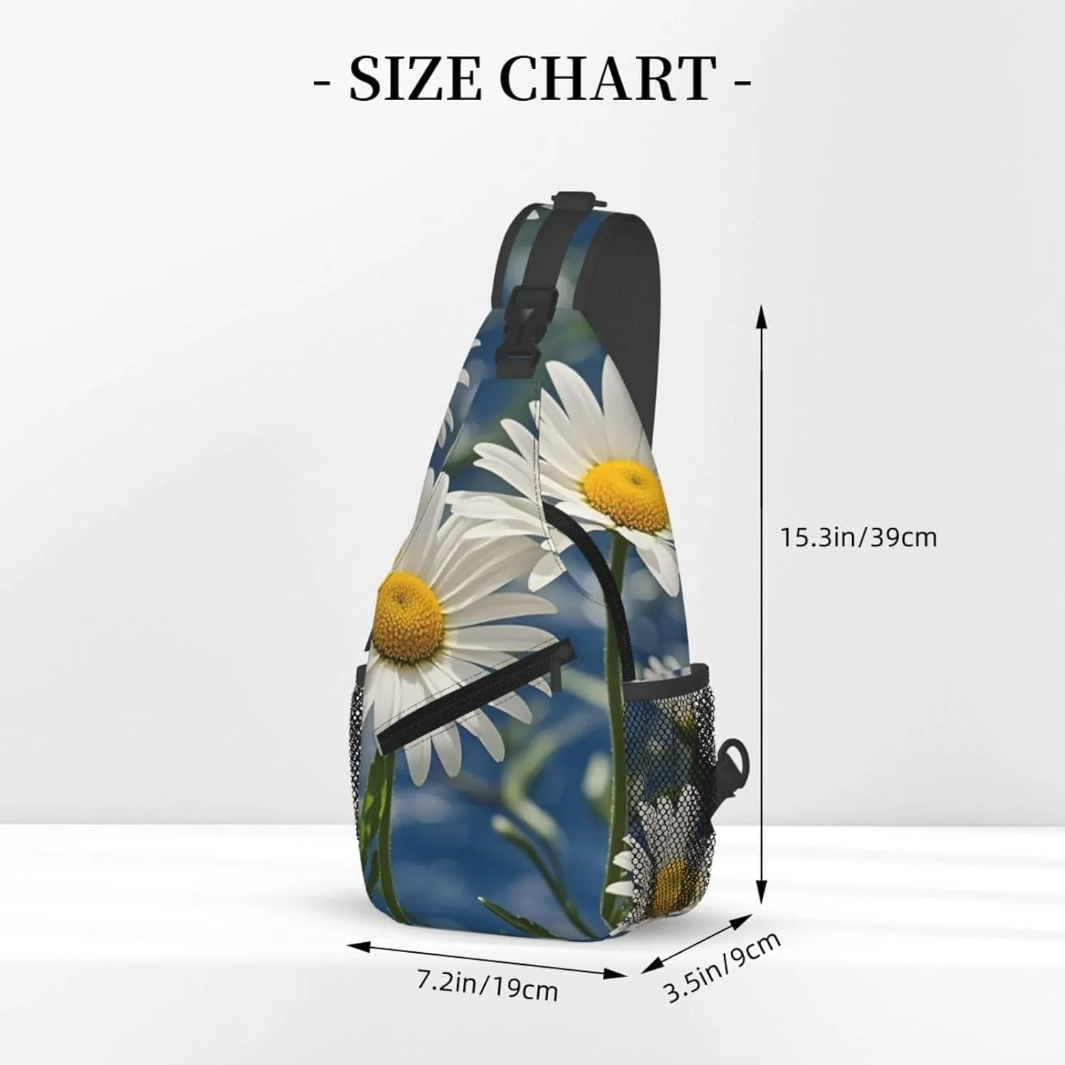 Sling Bag for Men Women Crossbody Backpack Beautiful Daisies Crossbody Bag Chest Bag for Travel Sport