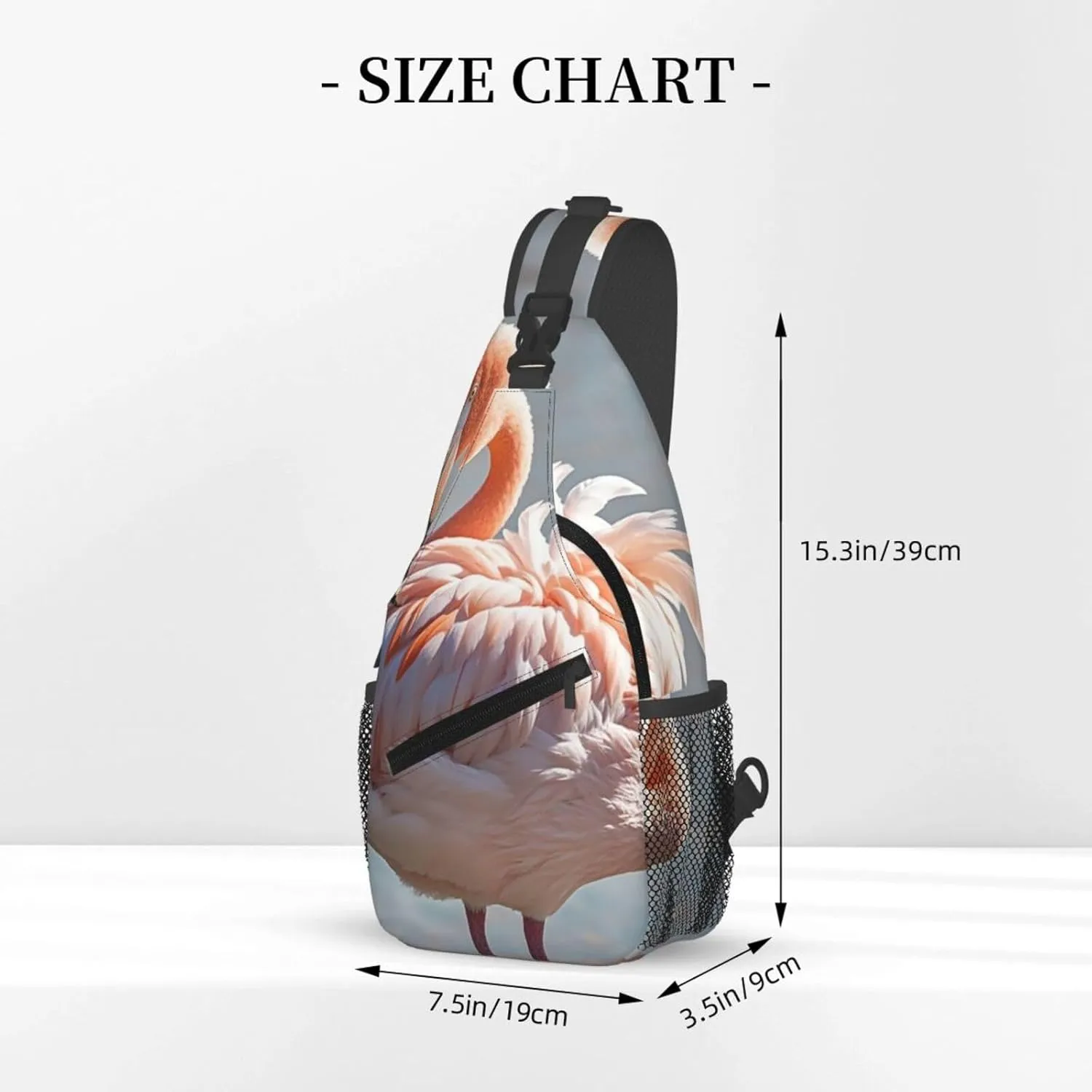 Sling Bag for Men Women Crossbody Backpack Flamingo Crossbody Bag Chest Bag for Travel Sport