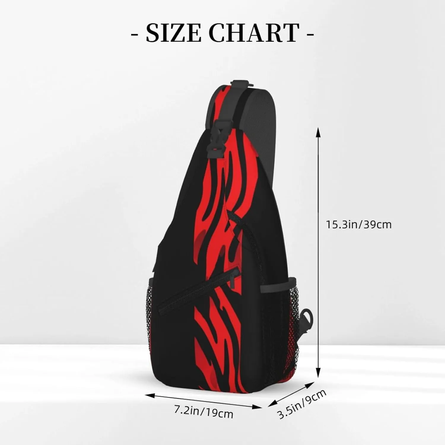 Sling Bag for Men Women Crossbody Backpack Red Leopard and Zebra Animal Crossbody Bag Chest Bag for Travel Sport