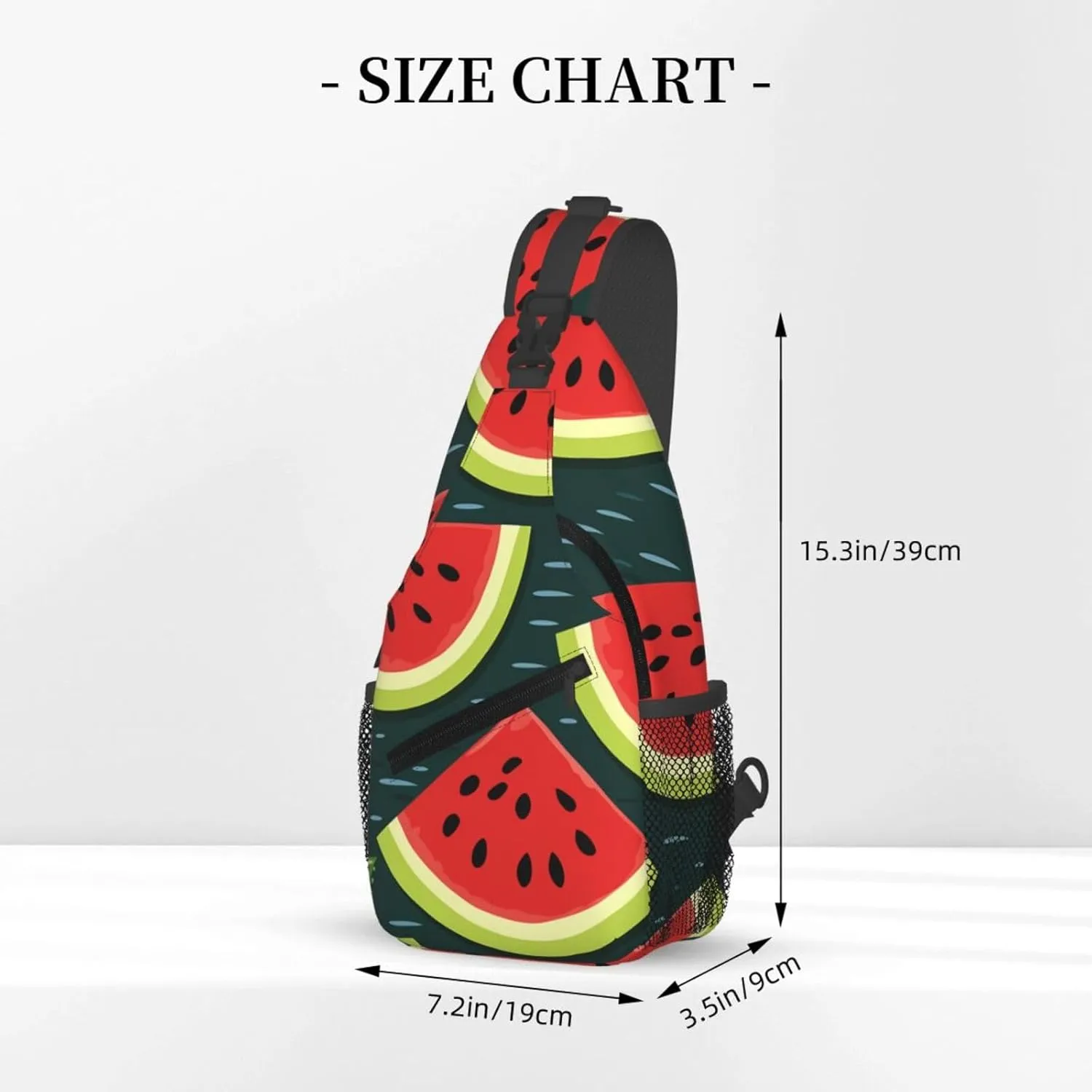 Sling Bag for Men Women Crossbody Backpack Watermelon slices Crossbody Bag Chest Bag for Travel Sport