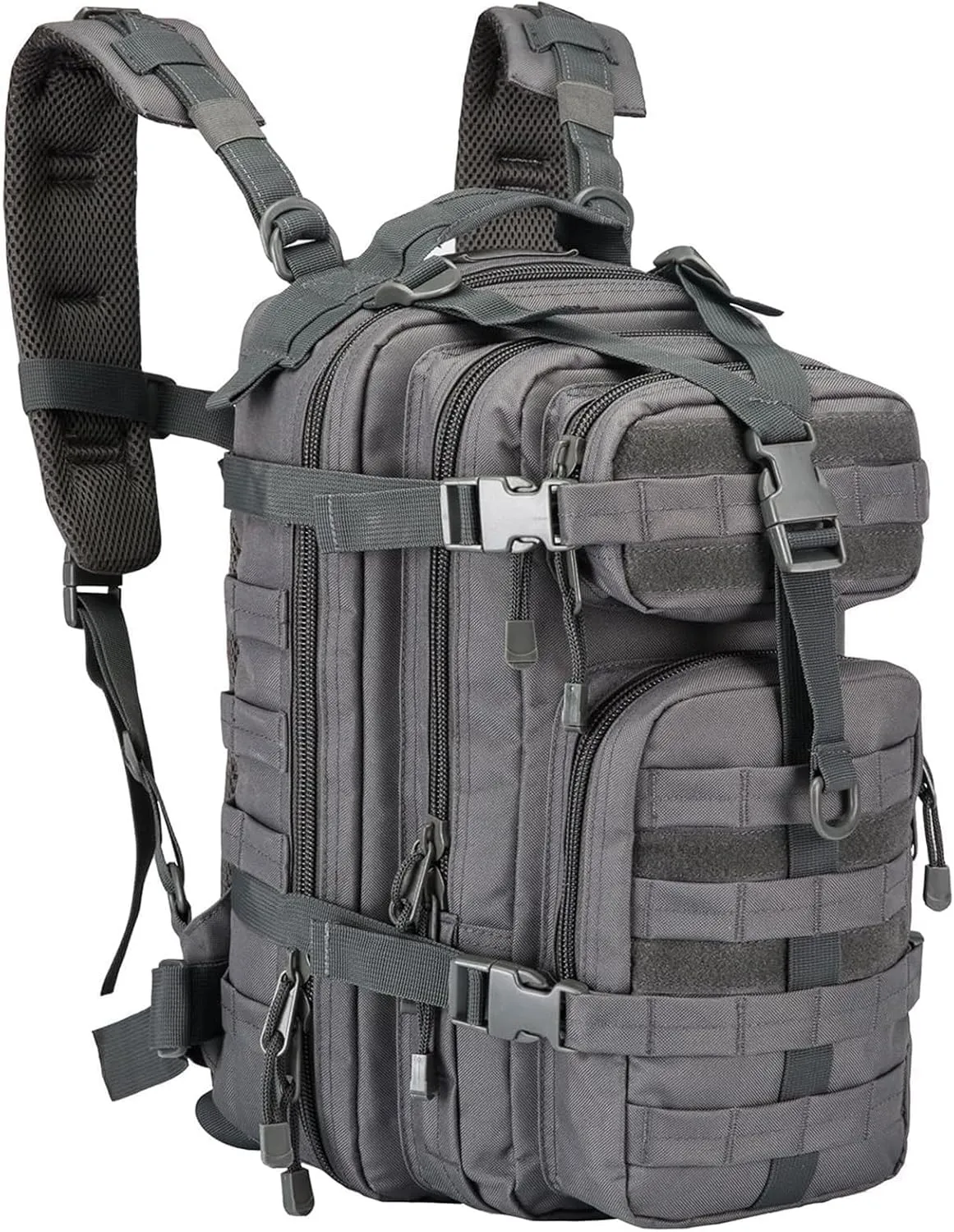 Small 30L Assault Backpack Military Tactical Backpack Tactical Bag for Outdoor Hiking Camping Travel Army Hunting Rucksack (Grey)