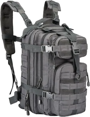 Small 30L Assault Backpack Military Tactical Backpack Tactical Bag for Outdoor Hiking Camping Travel Army Hunting Rucksack (Grey)