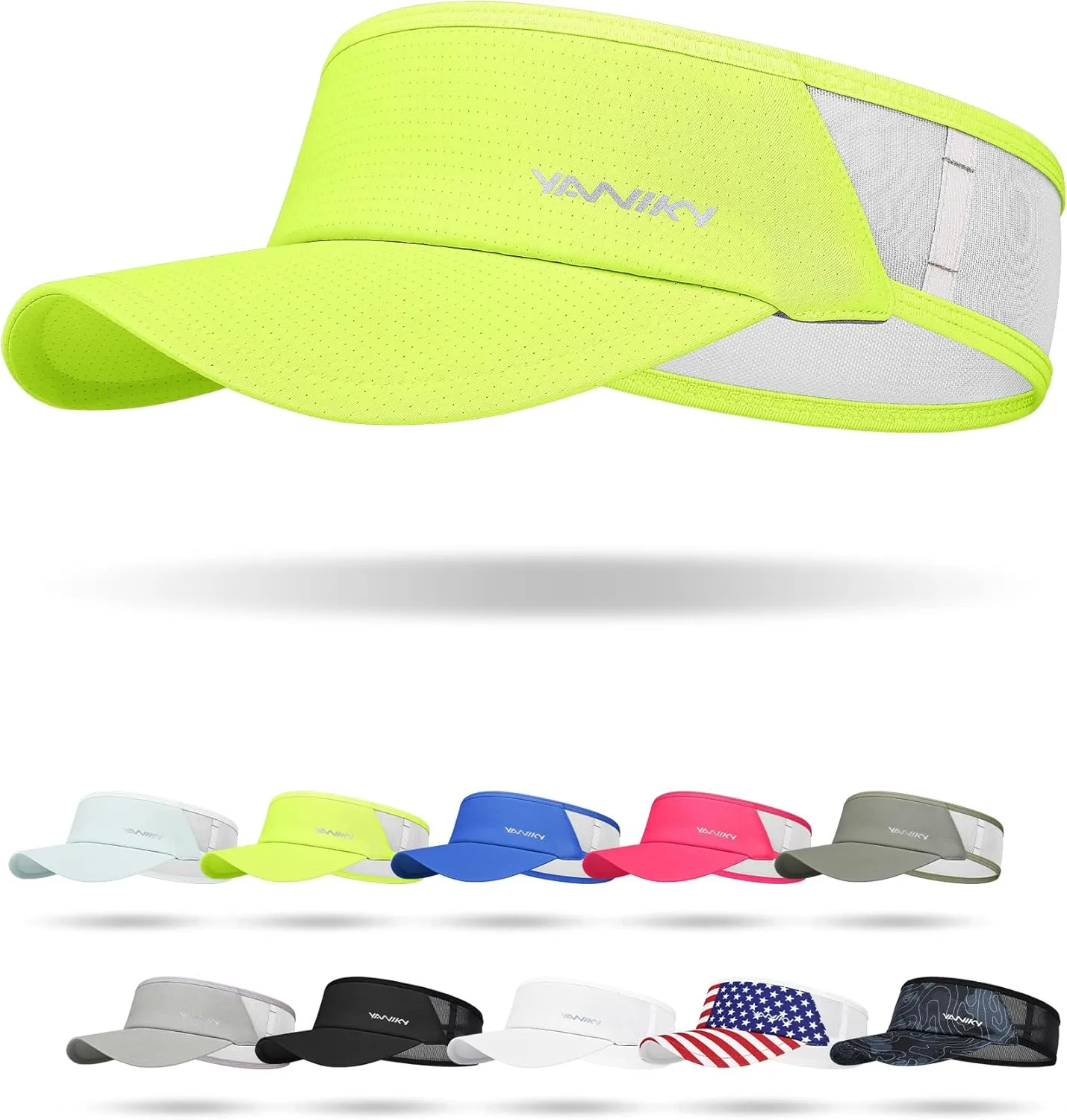 Sports Sun Visor Hats for Women Men Lightweight Breathable Cooling Stretchy Visors Foldable UPF 50  for Running Tennis Golf