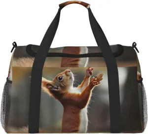 Squirrels Travel Duffel Bag Tote Bag Sports Gym Bag For Women And Men