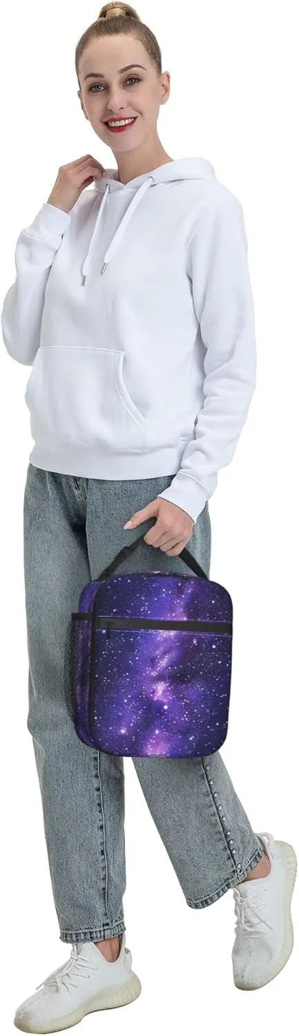 Starry sky Lunch Bags For Men Women Boys Girls Reusable Tote Lunch Bags For Office Work School Picnic Camping Thermal Insulation And Cold Preservation
