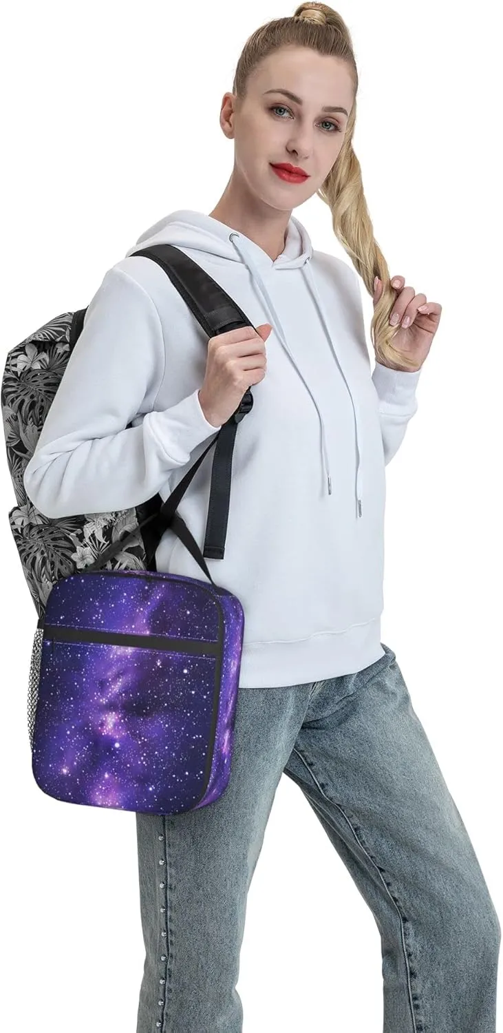 Starry sky Lunch Bags For Men Women Boys Girls Reusable Tote Lunch Bags For Office Work School Picnic Camping Thermal Insulation And Cold Preservation