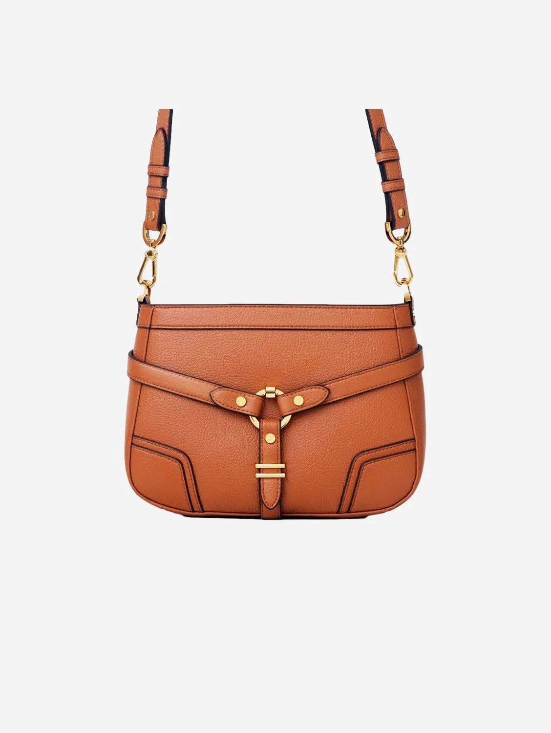Stockholm Vegan Leather Crossbody Bag | Camel