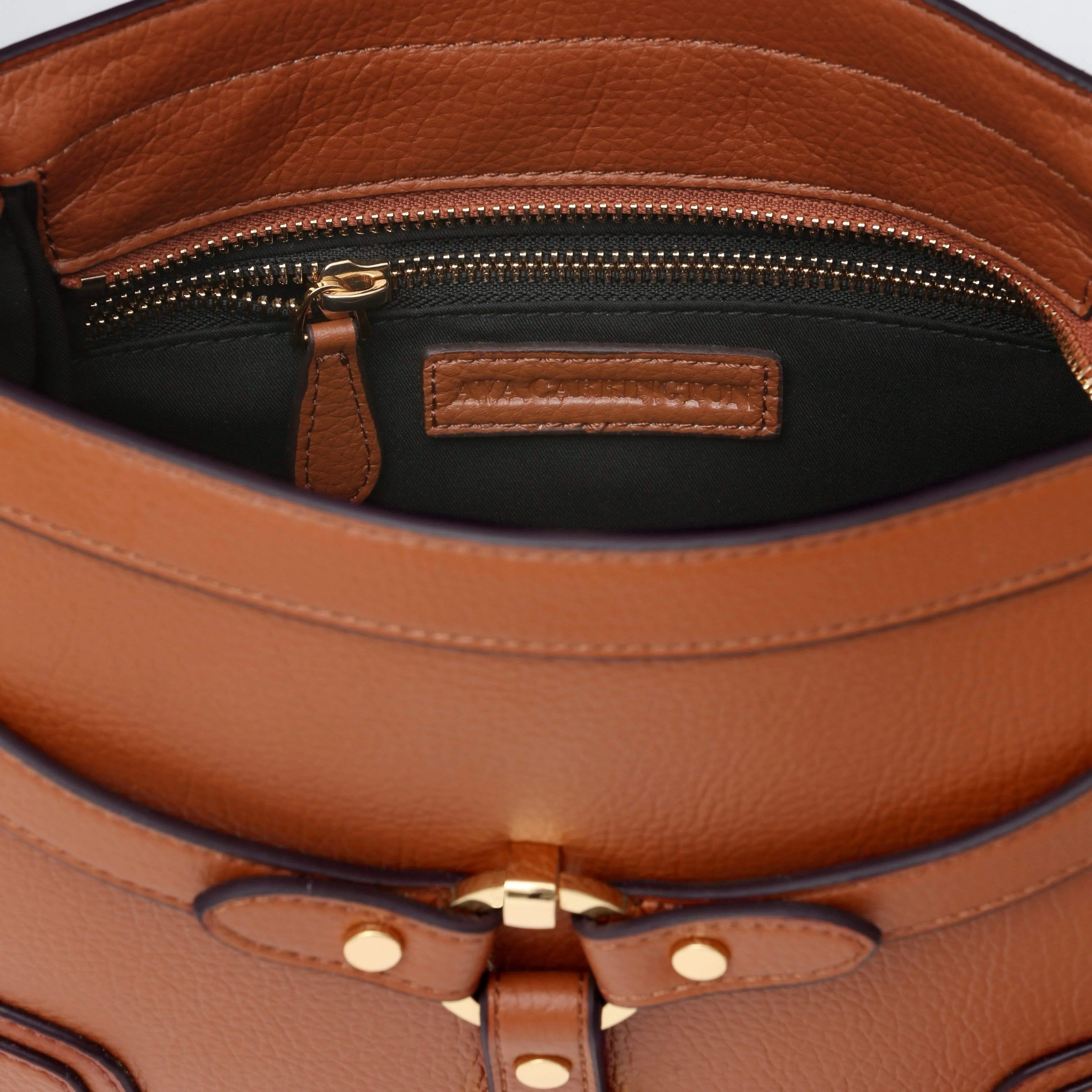 Stockholm Vegan Leather Crossbody Bag | Camel