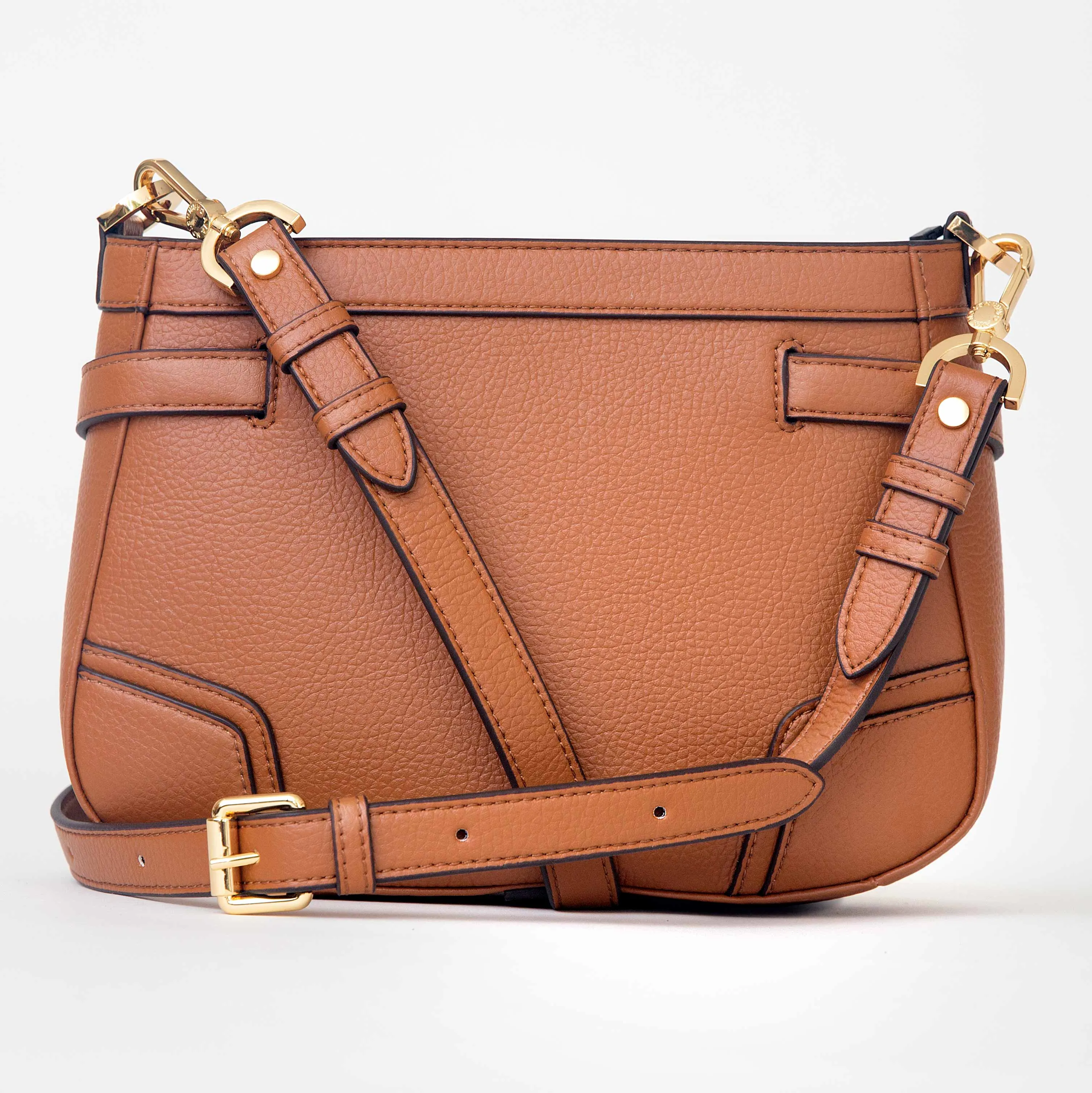 Stockholm Vegan Leather Crossbody Bag | Camel
