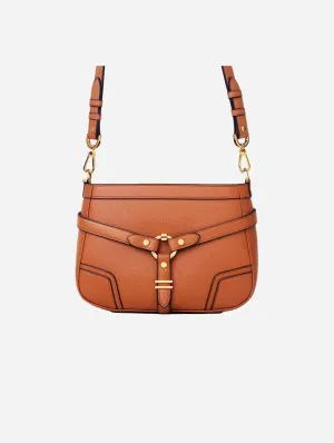 Stockholm Vegan Leather Crossbody Bag | Camel