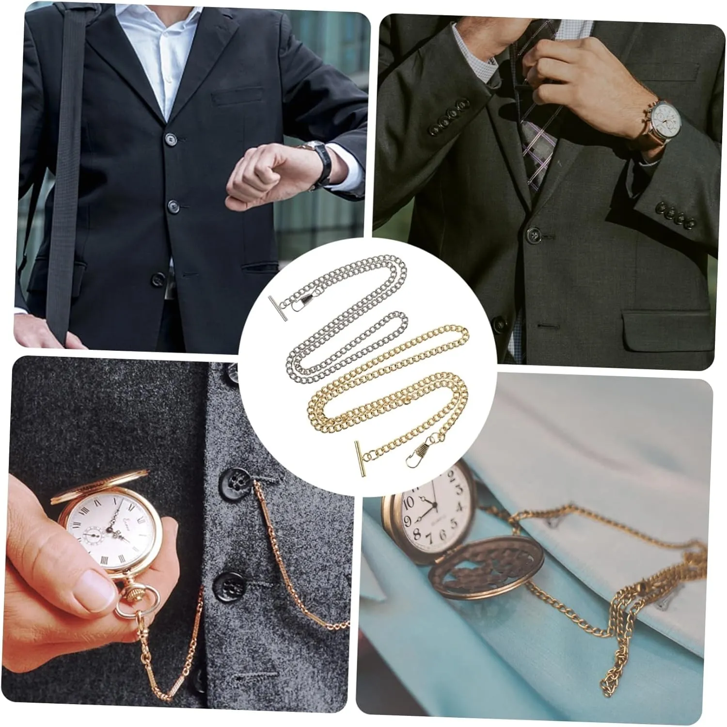 T Pocket Watch Chain Mens Denim Jeans Choker Necklace for Men Watch Chain Vest Chain Jeans for Men Mens