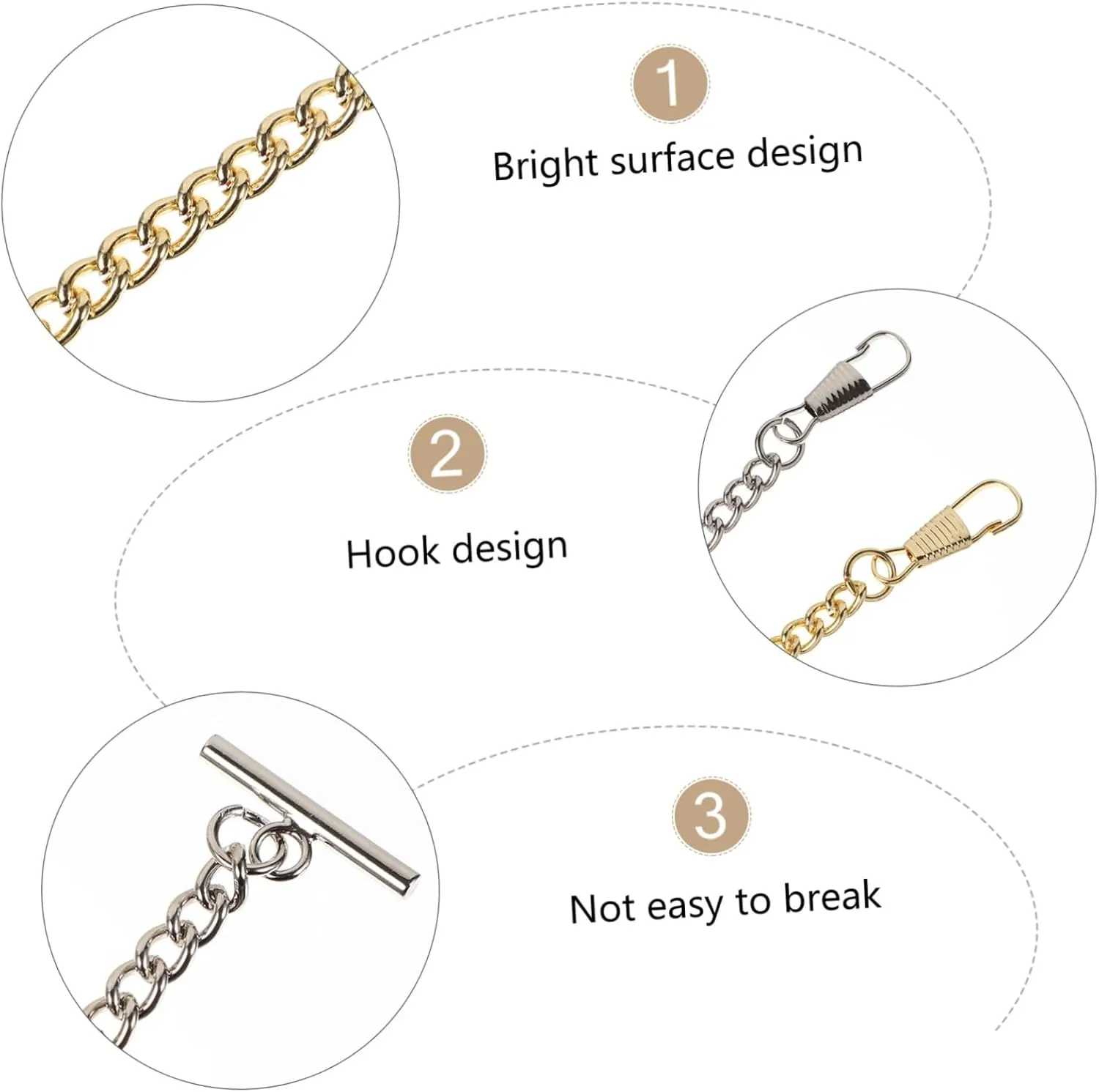 T Pocket Watch Chain Mens Denim Jeans Choker Necklace for Men Watch Chain Vest Chain Jeans for Men Mens