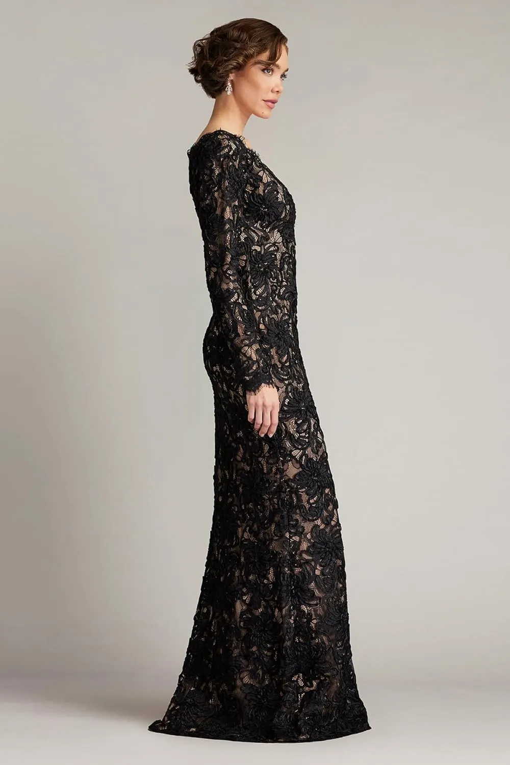 Tadashi Shoji Beloit Ribbon Embroidered Gown