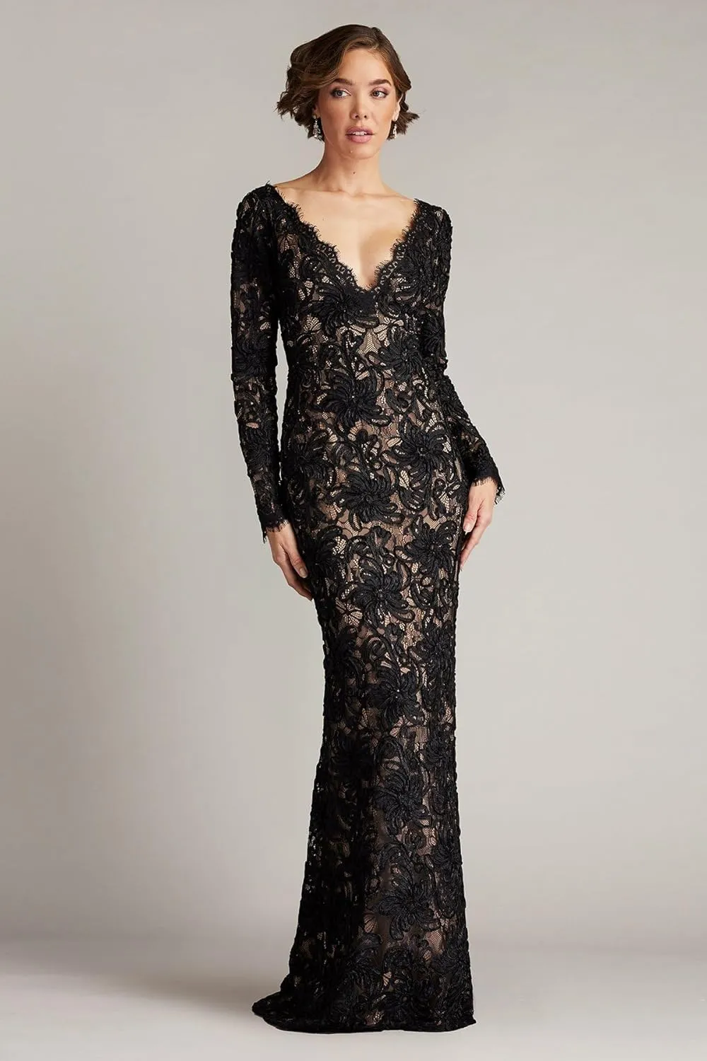 Tadashi Shoji Beloit Ribbon Embroidered Gown
