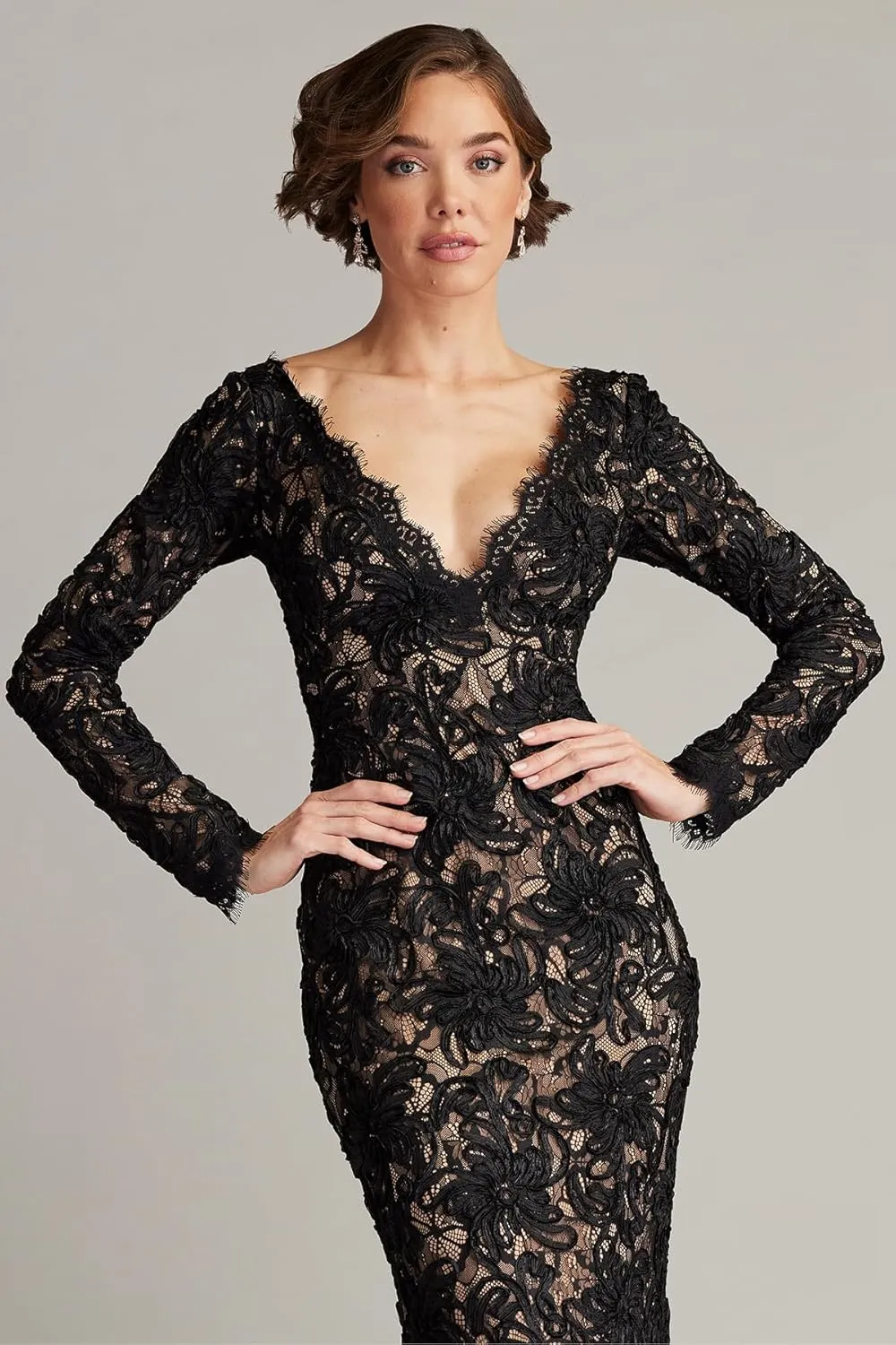 Tadashi Shoji Beloit Ribbon Embroidered Gown