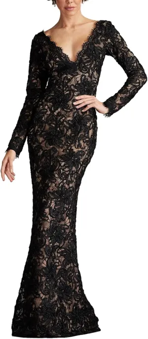 Tadashi Shoji Beloit Ribbon Embroidered Gown