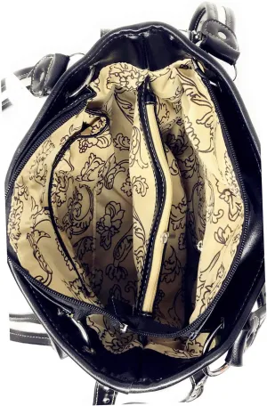 Texas West Women's Embroidered Flora Sugar Skull Purse Handbag and Clutch Wallet set in 4 colors