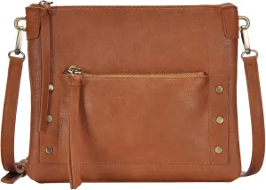 The Savannah Crossbody Shoulder Bag | Vegan leather Shoulder Bag with removable crossbody strap |11"x 1.5"x8.5"|