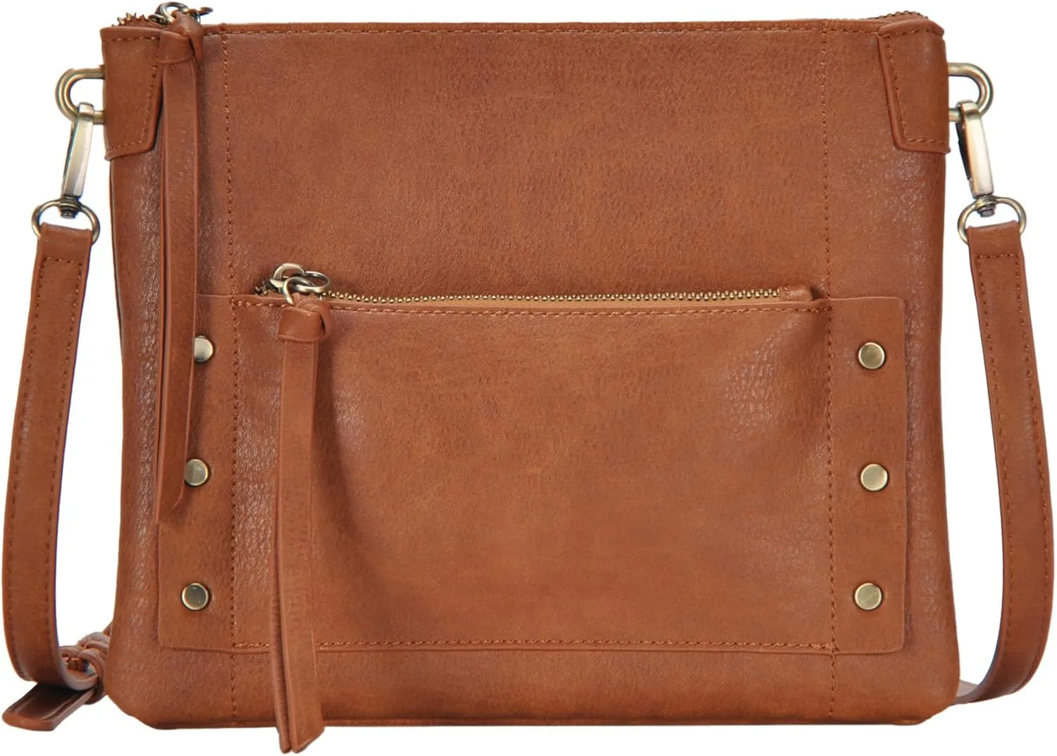 The Savannah Crossbody Shoulder Bag | Vegan leather Shoulder Bag with removable crossbody strap |11"x 1.5"x8.5"|