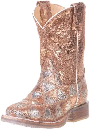 Tin Haul Girls' Little Mu Mish and Mash Western Boot Square Toe - 14-018-0007-0773 Mu
