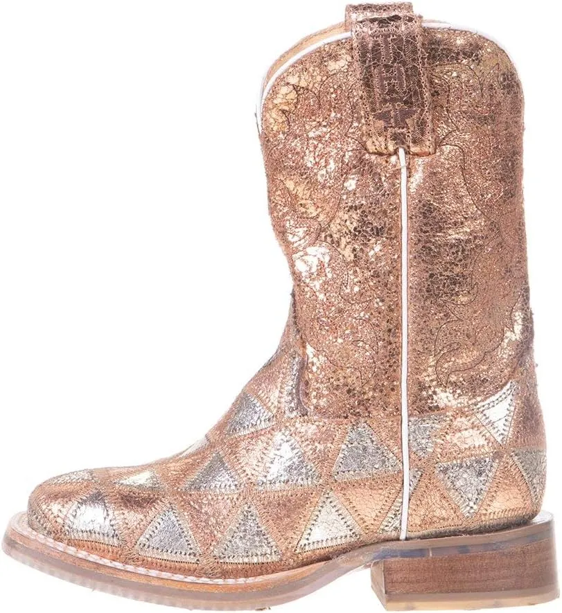 Tin Haul Girls' Little Mu Mish and Mash Western Boot Square Toe - 14-018-0007-0773 Mu