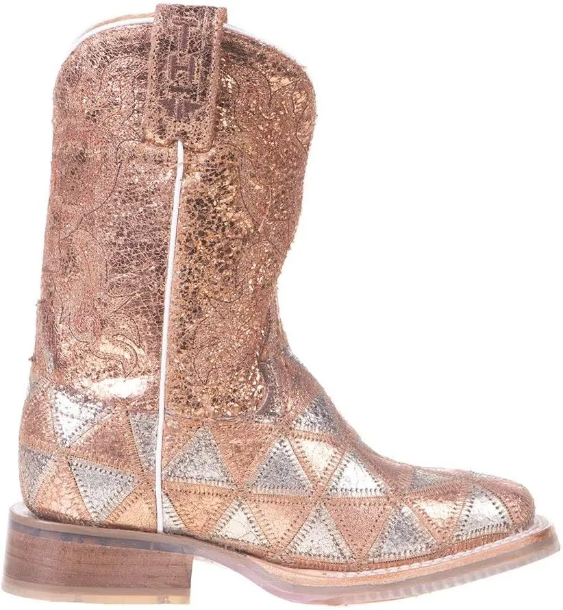 Tin Haul Girls' Little Mu Mish and Mash Western Boot Square Toe - 14-018-0007-0773 Mu