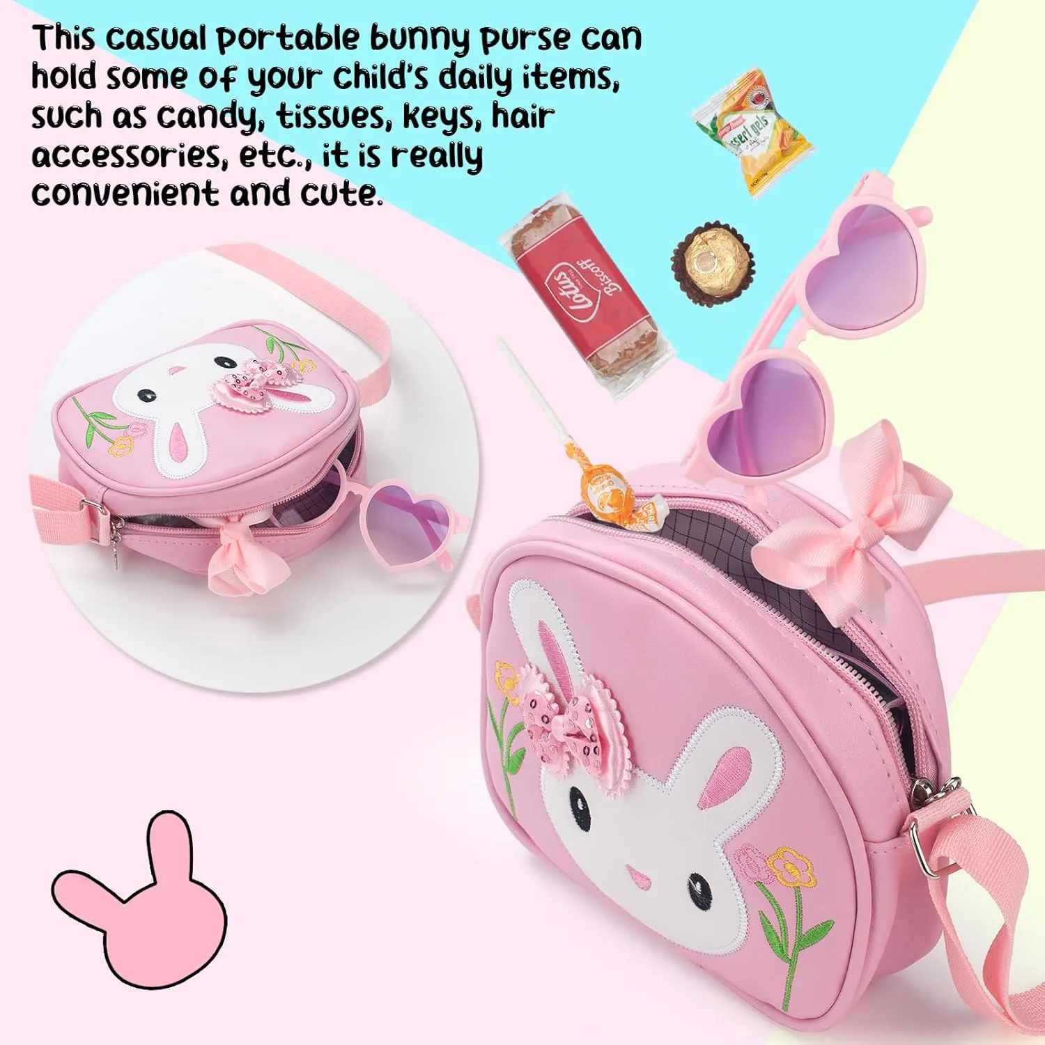 Toddler Purse-Small Kids Purse, Girls Bunny Purse, Little Girl Purse-Birthday Gifts Purse for Girls