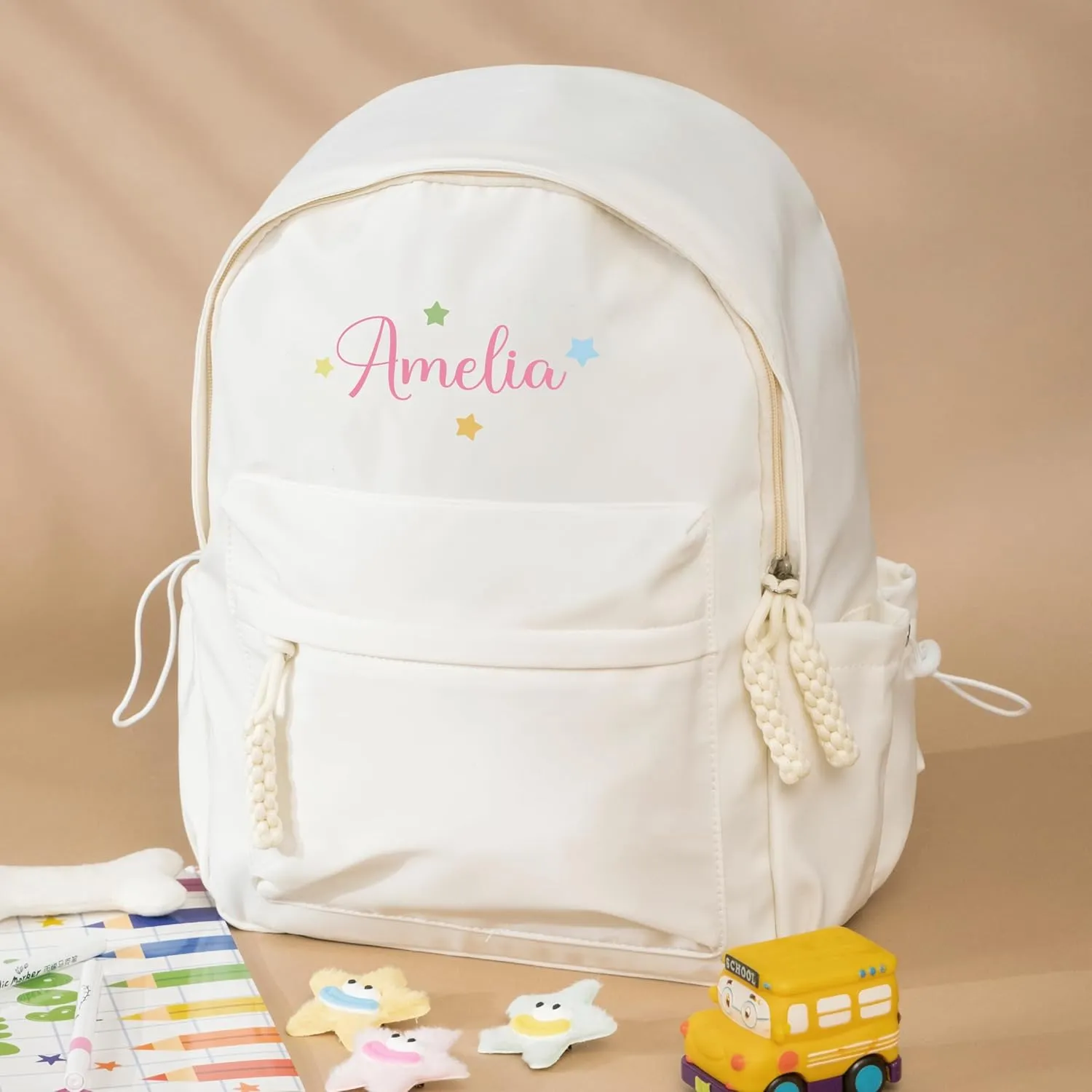 TOMAY Personalized Leisure Backpack Embroidered Custom Name Cute Mini Backpack Suitable For Daily Activities S