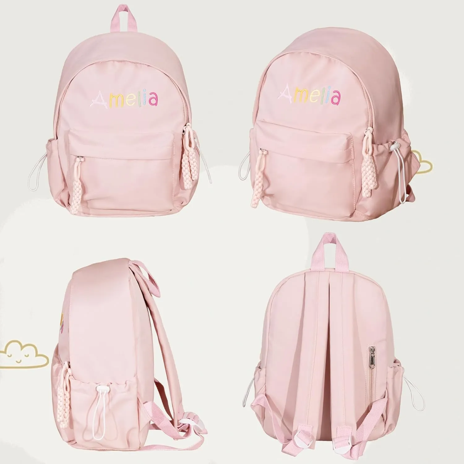 TOMAY Personalized Leisure Backpack Embroidered Custom Name Cute Mini Backpack Suitable For Daily Activities S