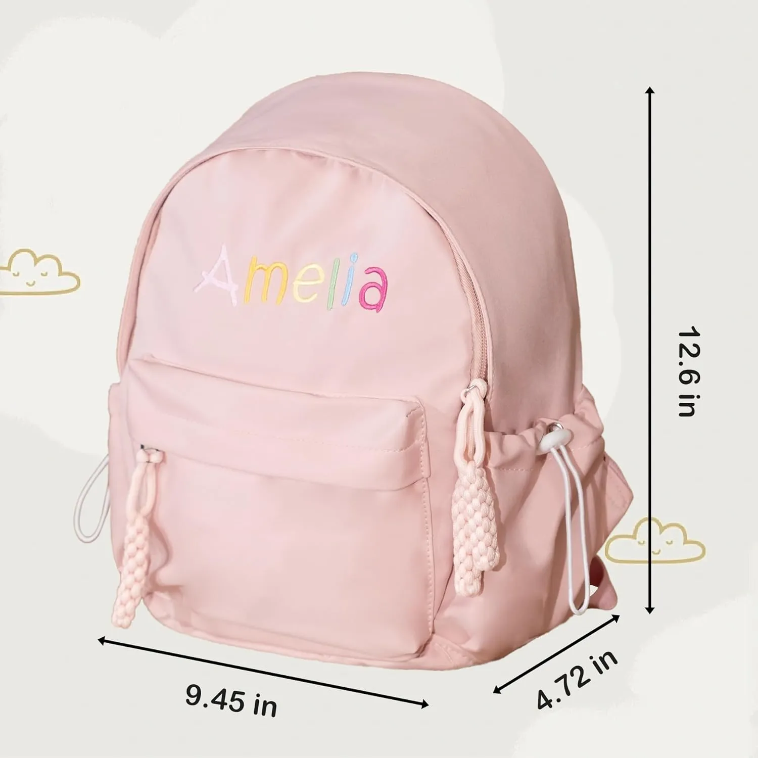 TOMAY Personalized Leisure Backpack Embroidered Custom Name Cute Mini Backpack Suitable For Daily Activities S