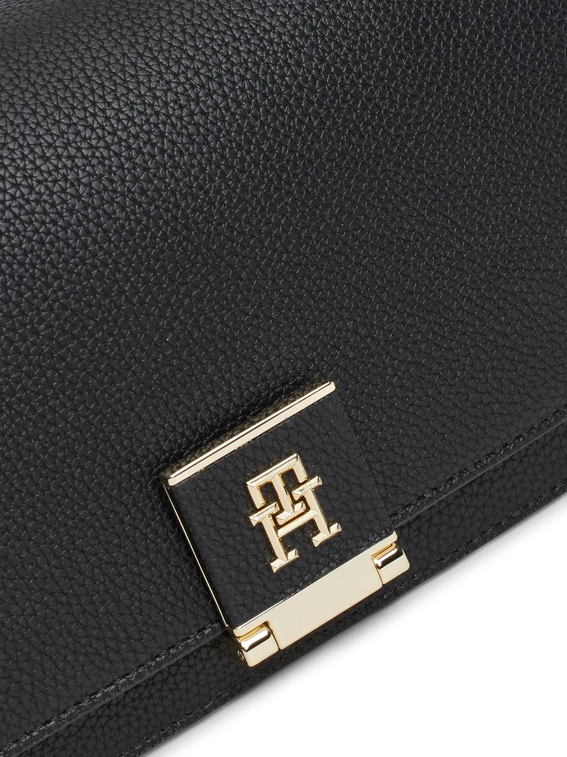 Tommy Hilfiger Leather Shoulder Bag with Removable Crossbody Strap