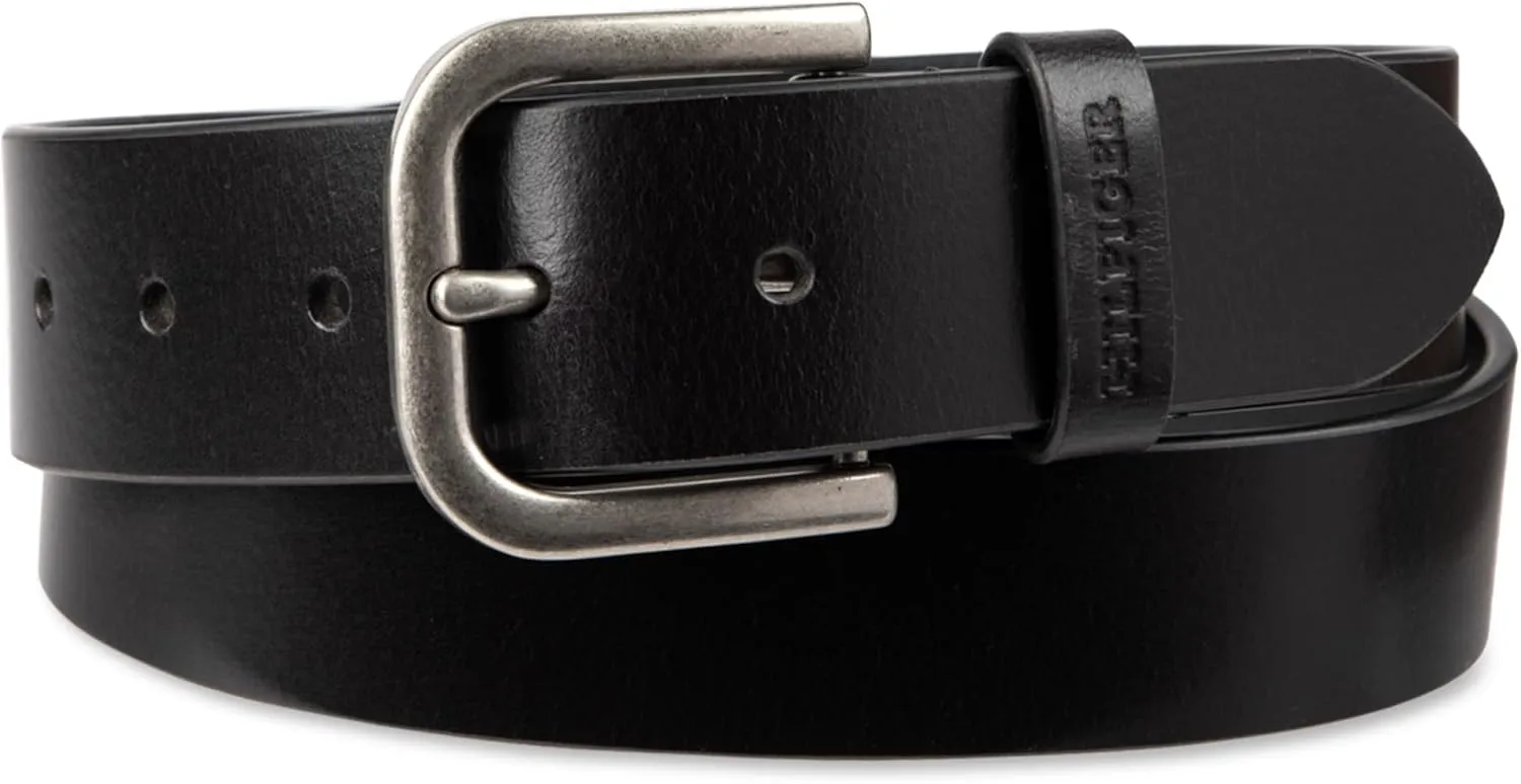 Tommy Hilfiger Men's Everyday Casual Jean Belt with Classic Harness Buckle