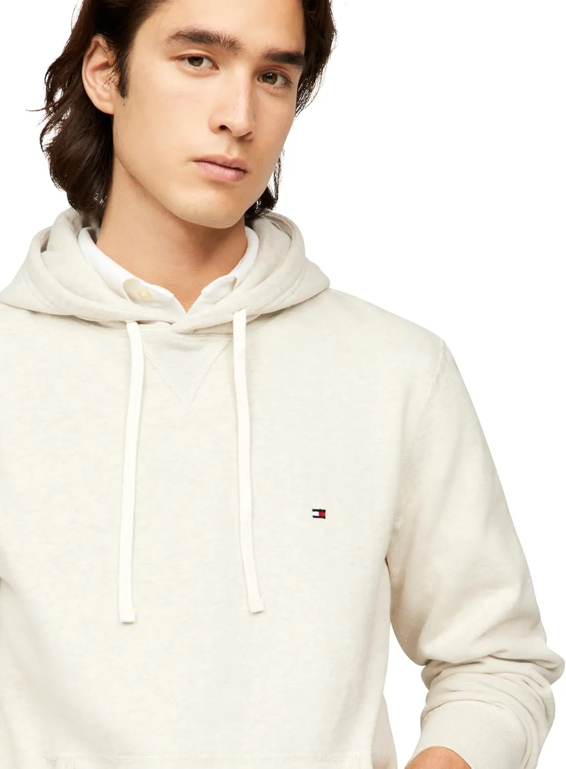 Tommy Hilfiger Men's Medium Weight Solid Fleece Hoodie Sweatshirt, Also Available in Big & Tall