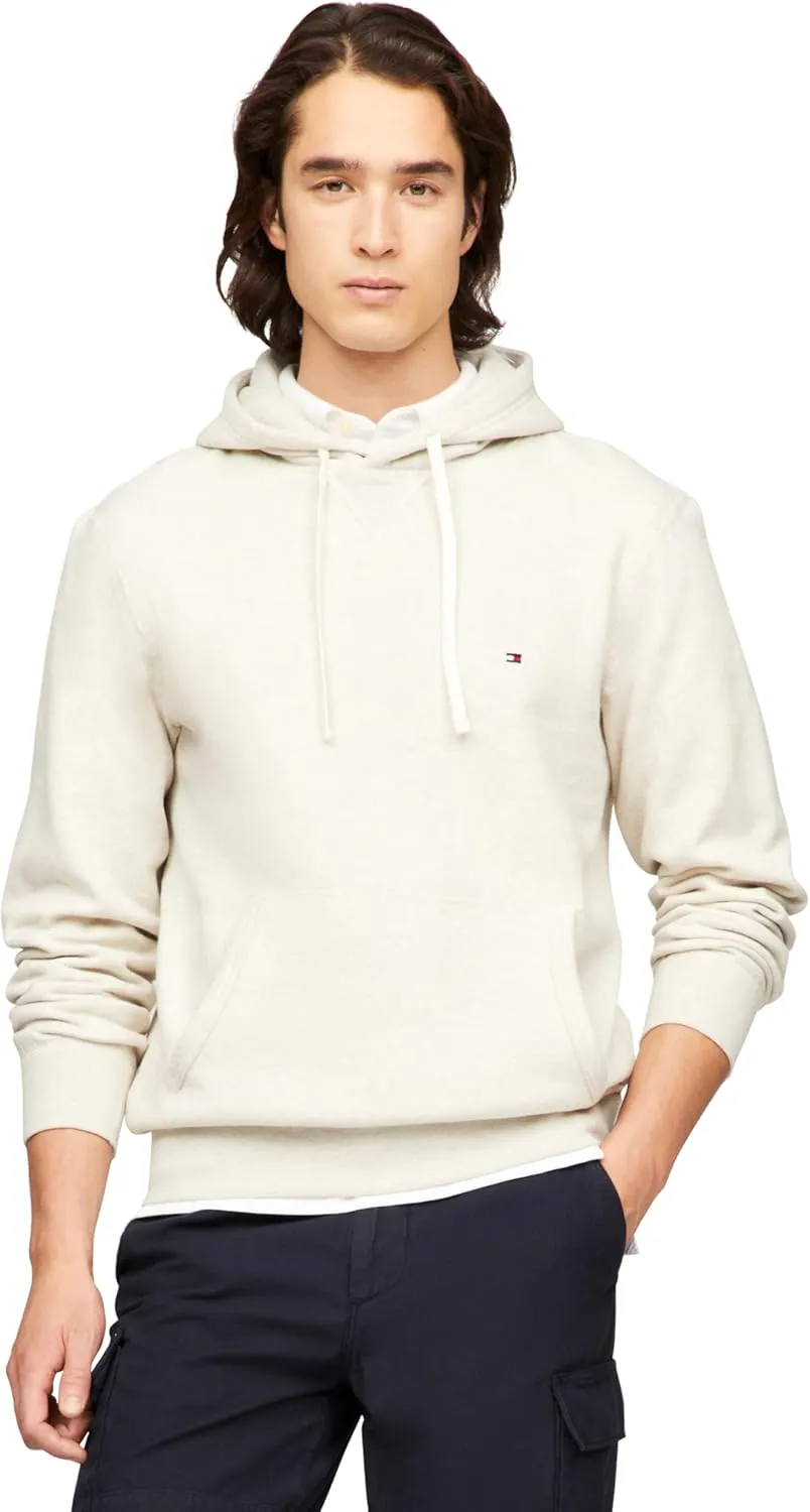 Tommy Hilfiger Men's Medium Weight Solid Fleece Hoodie Sweatshirt, Also Available in Big & Tall