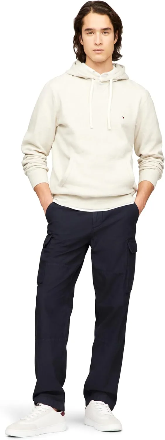 Tommy Hilfiger Men's Medium Weight Solid Fleece Hoodie Sweatshirt, Also Available in Big & Tall