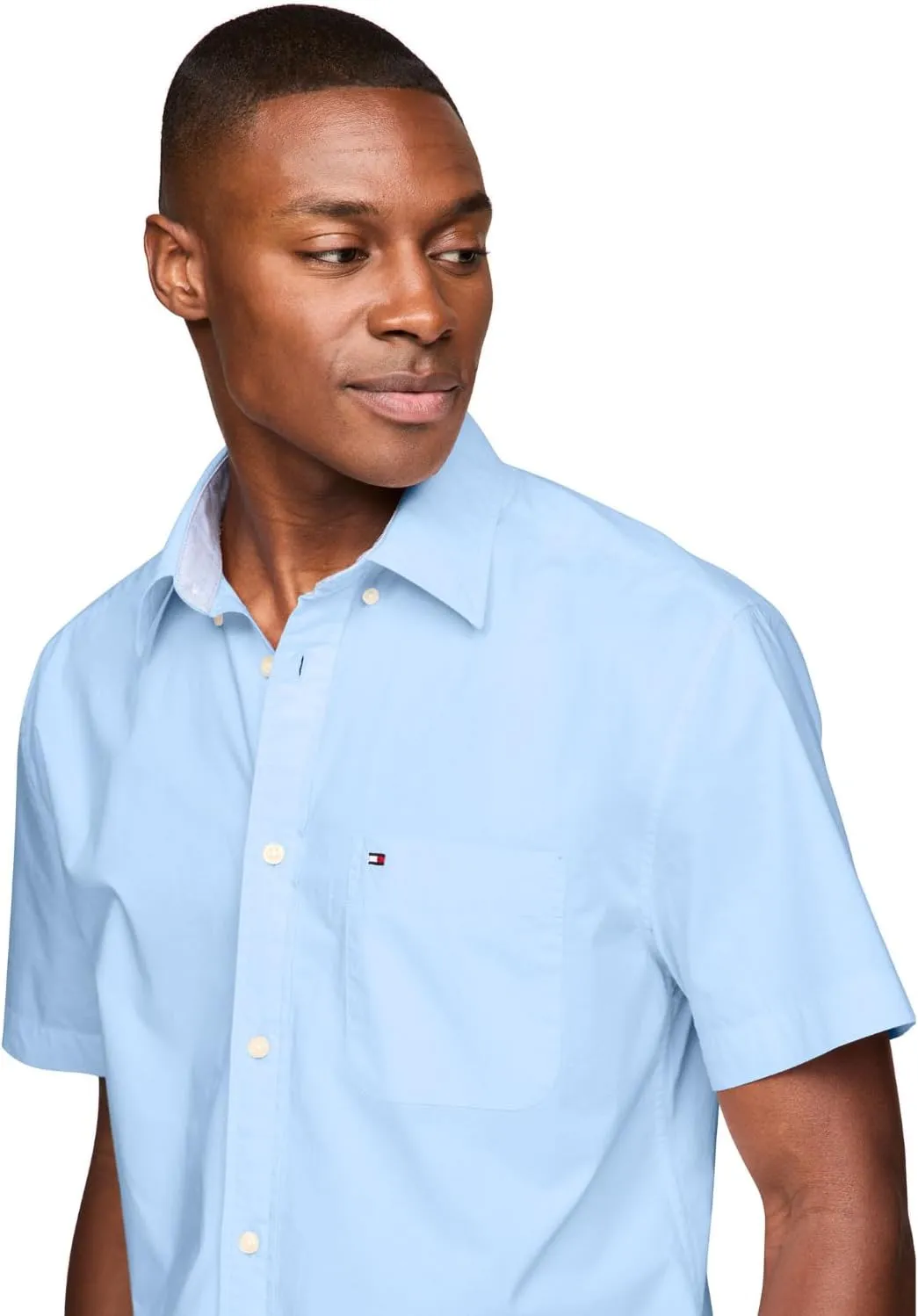 Tommy Hilfiger Men's Short Sleeve Casual Button Down Shirt in Classic Fit
