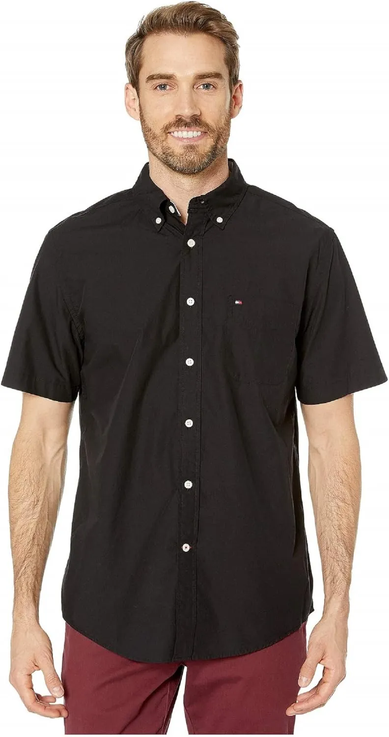 Tommy Hilfiger Men's Short Sleeve Casual Button Down Shirt in Classic Fit