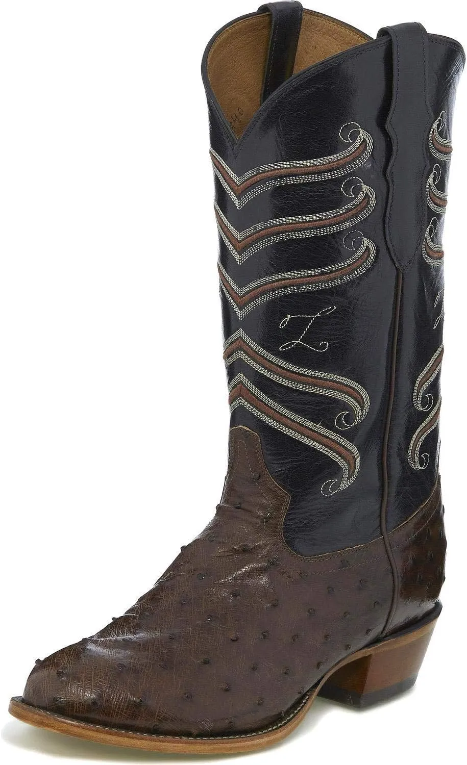 Tony Lama Men's Brown/Full Quill Ostrich Cowboy Boot