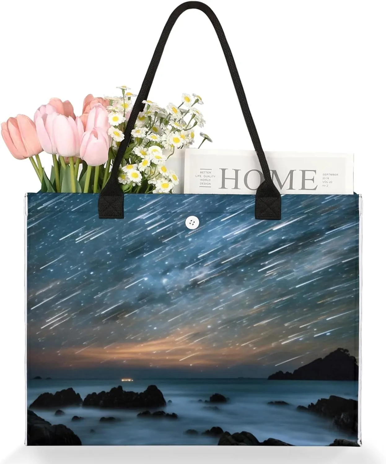 Tote Bag for Women Reusable Canvas Shoulder Bag