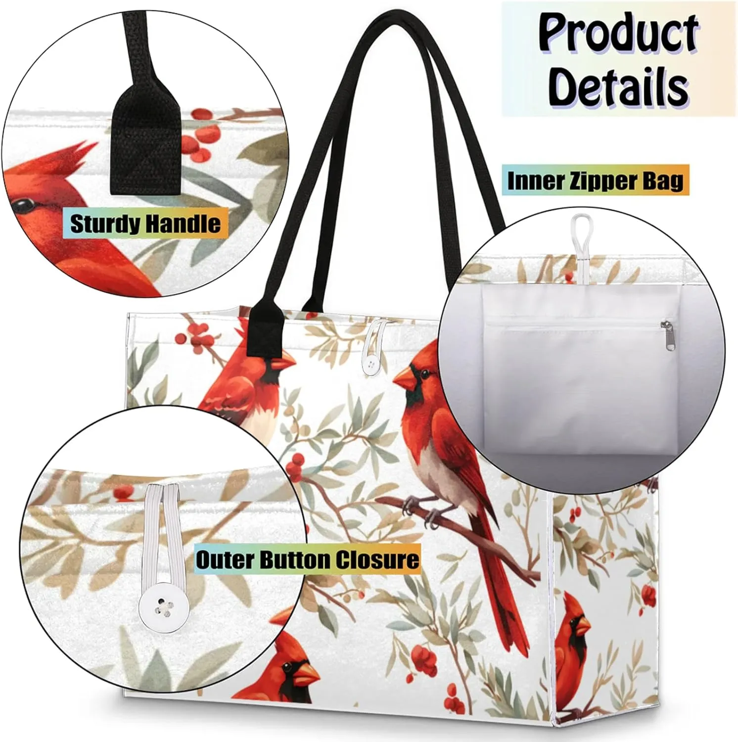 Tote Bag for Women Reusable Canvas Shoulder Bag