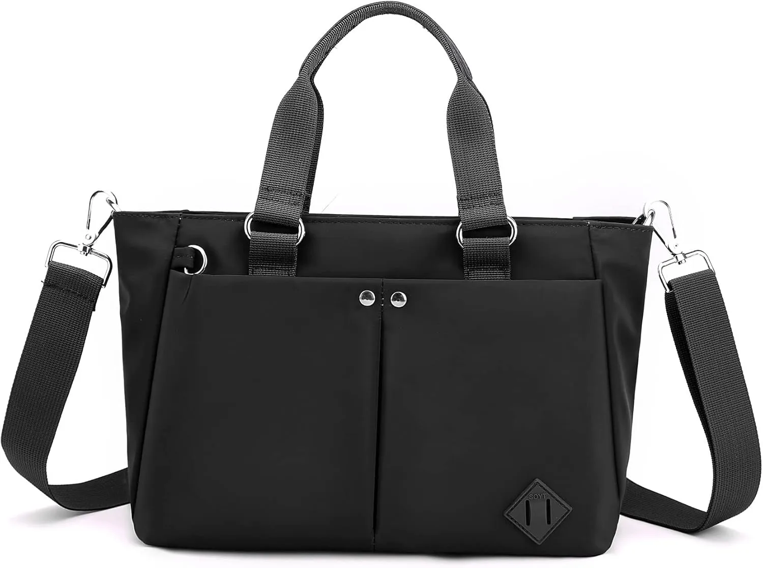 Tote Bag Women Nylon Handbag Zipper Closure Shoulder Bag Crossbody or Handle Bag for Work