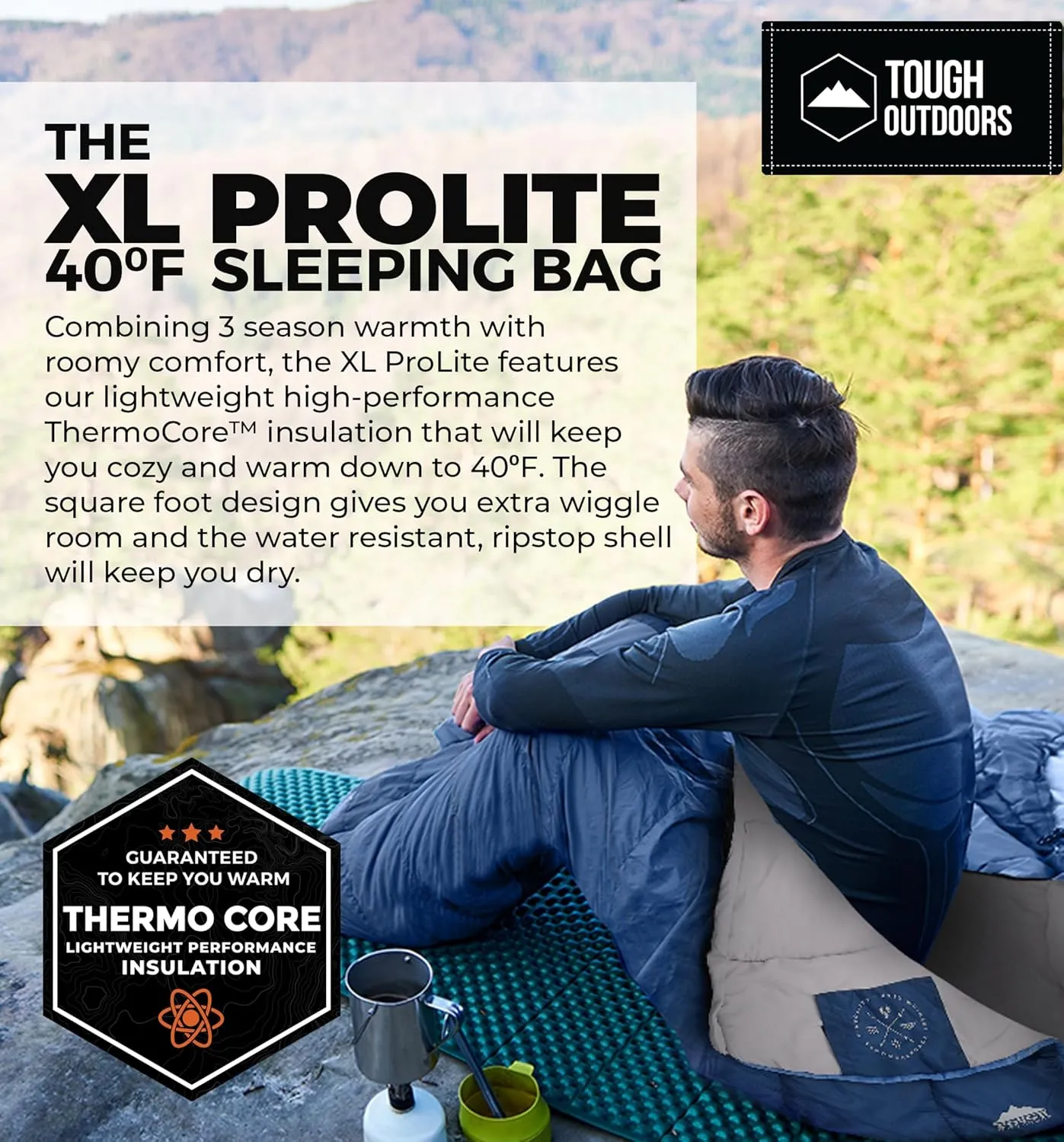 Tough Outdoors Sleeping Bags for Adults & Kids Sleeping Bags Girls Boys Teens - Camping Sleeping Bag for Backpacking- Cold Warm Weather & Summer Sleeping Bag - Lightweight Waterproof Compact Sleep Bag