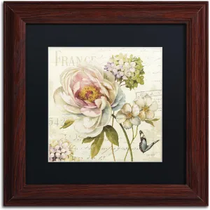 Trademark Fine Art Marche de Fleurs III Wall Decor by Lisa Audit, 11" x 11", Wood Frame, Black Matte