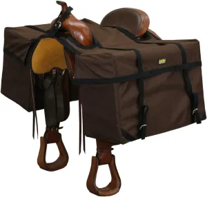 TrailMax Over-The-Saddle Pack Pannier Bags; Pannier Bags Fit Most Western Riding Saddles; Ideal for Hunting Camp & Packing Gear; Horse Saddle Pannier Bags; Durable; Brown