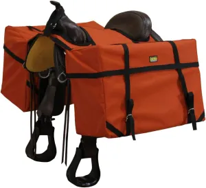 TrailMax "Over-The-Saddle Pack Pannier Bags; Pannier Bags Fit Most Western Riding Saddles; Ideal for Hunting Camp & Packing Gear; Horse Saddle Pannier Bags; Durable; Orange