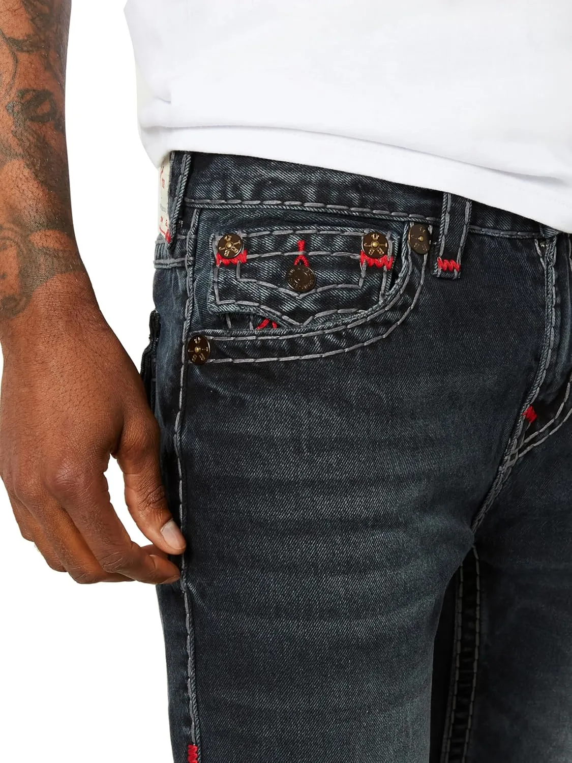 True Religion Men's Ricky Super T Flap 1/2"