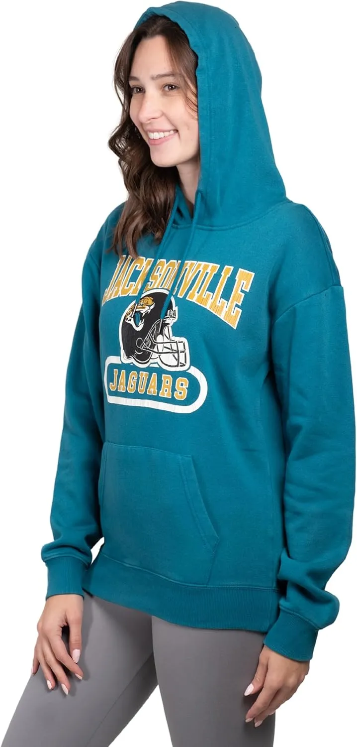 Ultra Game Women's NFL Official Super Soft Hoodie Pullover Sweatshirt
