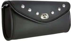 Unisex Waterproof Universal Chrome Studded Windshield Duarable And Comfortable Motorcycle Bag One Size (Black)