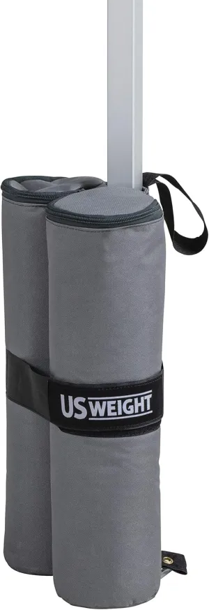 US Weight Titan Fillable Canopy Weight Bags (4-Pack) with Reliable Zippers, Double-Bagged Design, Heavy Duty Thread and Box-Stitched Stress Points